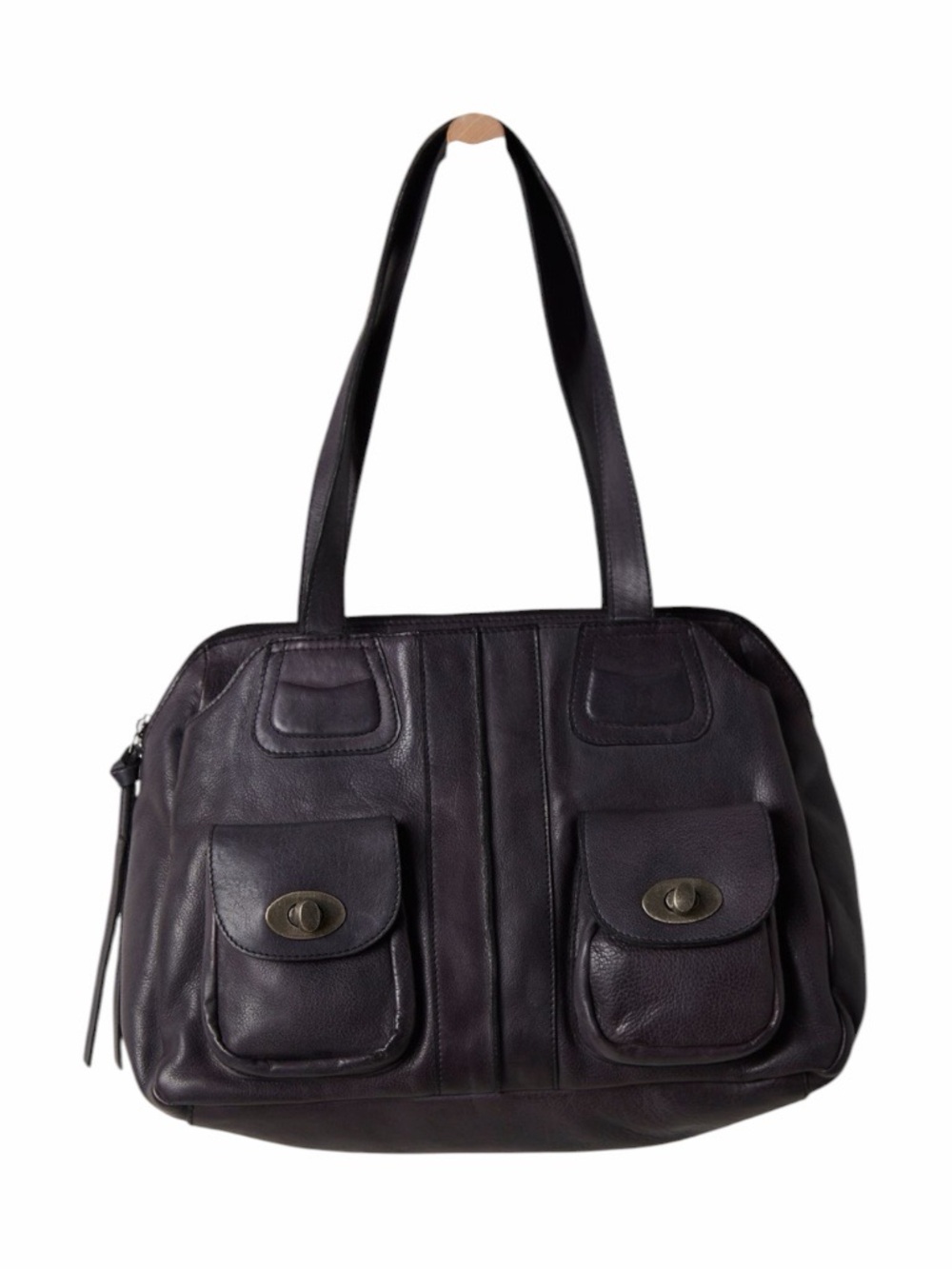 Free People Black Leather Shoulder Bag